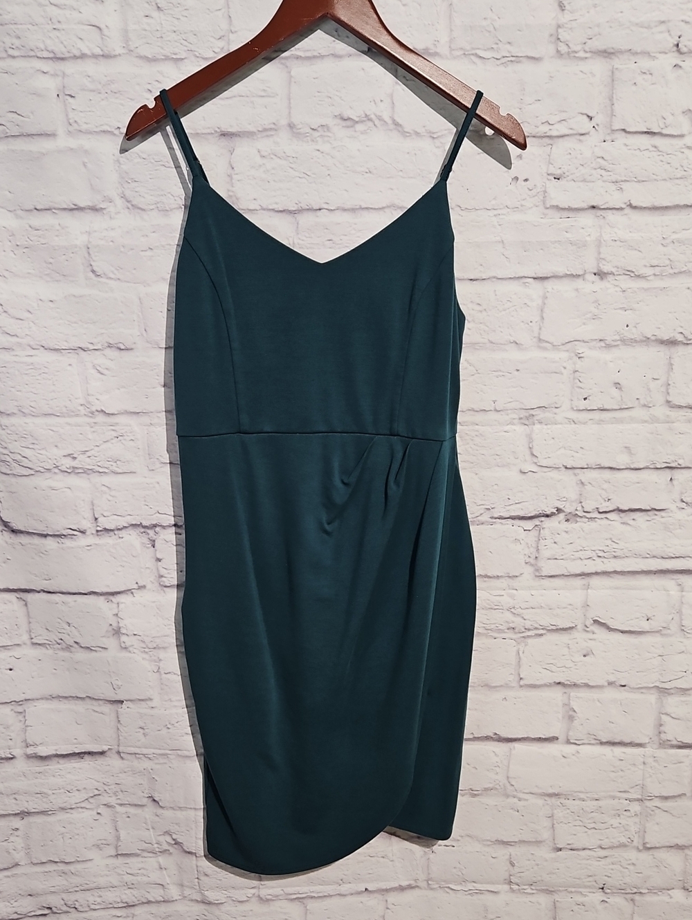Spaghetti-Strap Teal Mini Dress